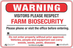 Biosecurity Safety Signs and Stickers