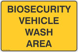 Biosecurity Vehicle Wash Area Safety Signs and Stickers