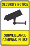 [Bulk Order] 25 x SECURITY NOTICE SURVEILLANCE CAMERAS IN USE SAFETY SIGN