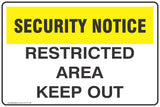 CCTV and Security Restricted Area Keep Out Safety Signs and Stickers