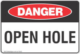 Open Hole Safety Sign
