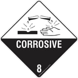 Corrosive 8 Safety Signs & Stickers & Placards