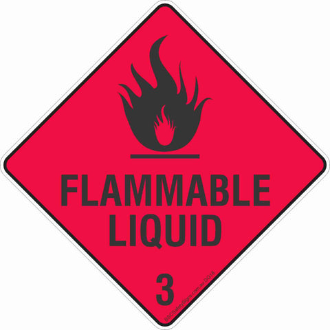 Flammable Liquid 3 Safety Signs & Stickers & Placards