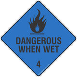 Dangerous When Wet 4 Safety Signs & Stickers