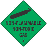 Non-Flammable Non-Toxic Gas 2 Safety Signs & Stickers