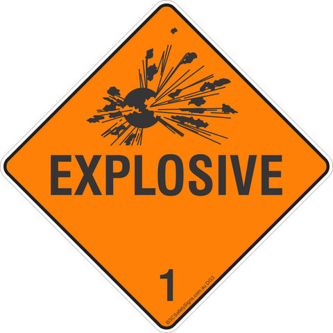 Explosive 1 Safety Signs & Stickers
