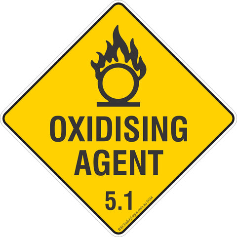 Oxidising Agent 5.1 Safety Signs, Stickers & Placards