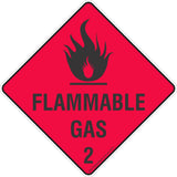 Flammable Gas 2 Safety Signs & Stickers & Placards