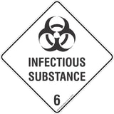 Infectious Substances 6 Safety Signs & Stickers & Placards