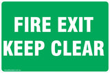 Information Fire Exit Keep Clear Safety Signs and Stickers