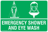 Emergency Shower And Eye Wash Safety Signs & Stickers