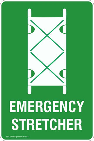 Emergency Stretcher Safety Sign & Stickers