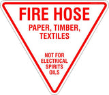 Fire Hose Triangle Safety Signs and Stickers