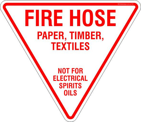 Fire Hose Triangle Safety Signs and Stickers