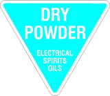 Dry Powder Triangle Fire Safety Signs and Stickers