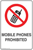 Information Mobile Phones Prohibited Safety Signs and Stickers