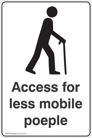 Information Access For Less Mobile People Safety Signs and Stickers