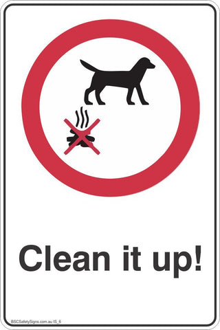 Information Clean it up Safety Signs and Stickers