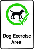 Information Dog Exercise Area Safety Signs and Stickers