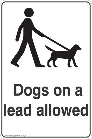 Information Dogs On Lead Allowed  Safety Signs and Stickers