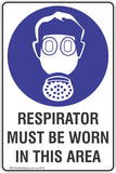 Respirator Must Be Worn In This Area Safety Sign
