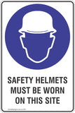 Safety Helmets Must Be Worn On This Site Mandatory Safety Signs and Stickers