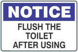 Notice Please flush the toilet after using Safety Signs and Stickers