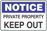 Notice Private Property Keep Out Safety Signs and Stickers