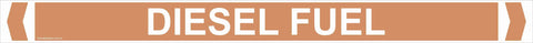 Oil Pipe Markers - White text on a Brown background.