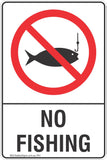 No Fishing Safety Sign