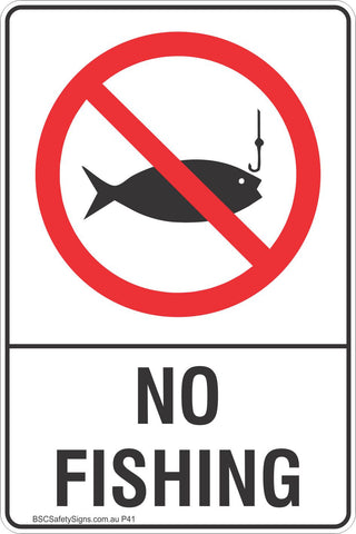 No Fishing Safety Sign