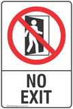 No Exit Safety Sign
