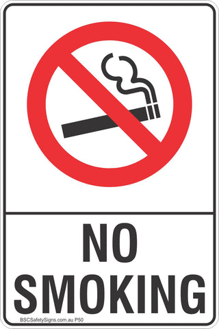 No Smoking Safety Sign