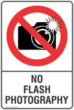 No Flash Photography Safety Sign