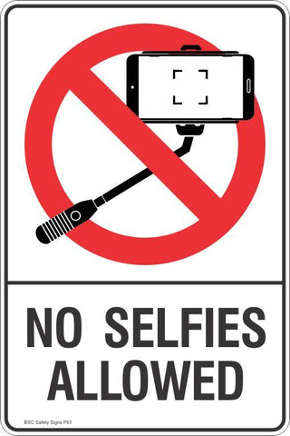 Prohibition No Selfies Allowed Safety Signs and Stickers