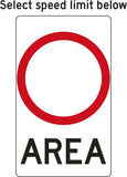 SPEED LIMIT (symbolic) 40 AREA R10-A Sign