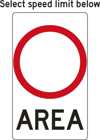 SPEED LIMIT (symbolic) 40 AREA R10-A Sign