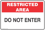 Restricted Area Do not Enter  Safety Signs and Stickers