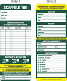 Scaffold Inspection/Handover Record Plastic Tag