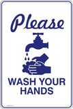 Please wash your hands (pictogram) Safety Signs and Stickers