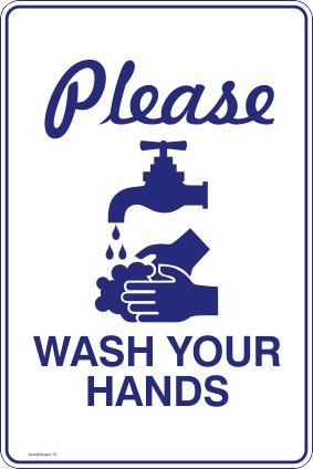 Please wash your hands (pictogram) Safety Signs and Stickers