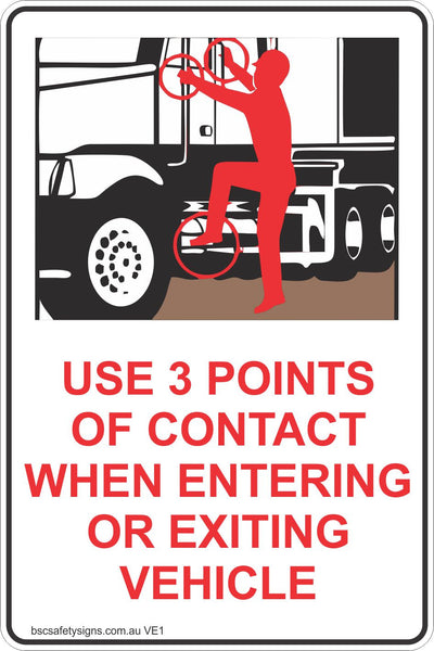 3 points of contact - Truck  Three points of contact