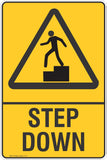 Step Down Safety Sign