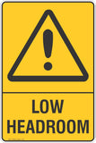 Low Headroom Safety Sign