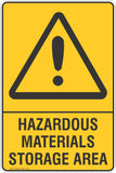 Hazardous Material Storage Area Safety Sign