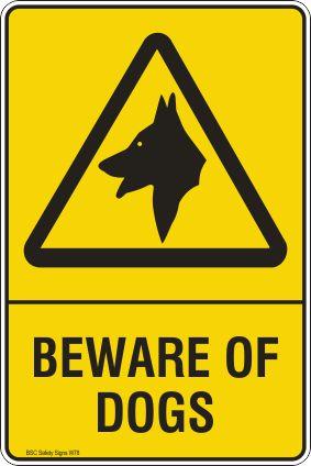 Attention Au Chien (Beware of Dog) Signs or Sticker