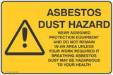 Warning Abestos Dust Hazard Safety Signs and Stickers