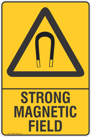 Strong Magnetic Field Safety Sign