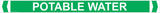 Water Pipe Markers - White text on a Green background