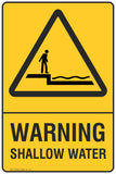 Warning Shallow Water Safety Signs and Stickers